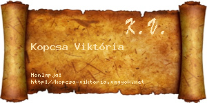 Kopcsa Viktória névjegykártya