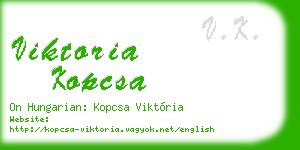 viktoria kopcsa business card
