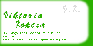 viktoria kopcsa business card